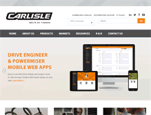 Tablet Screenshot of carlislebelts.com